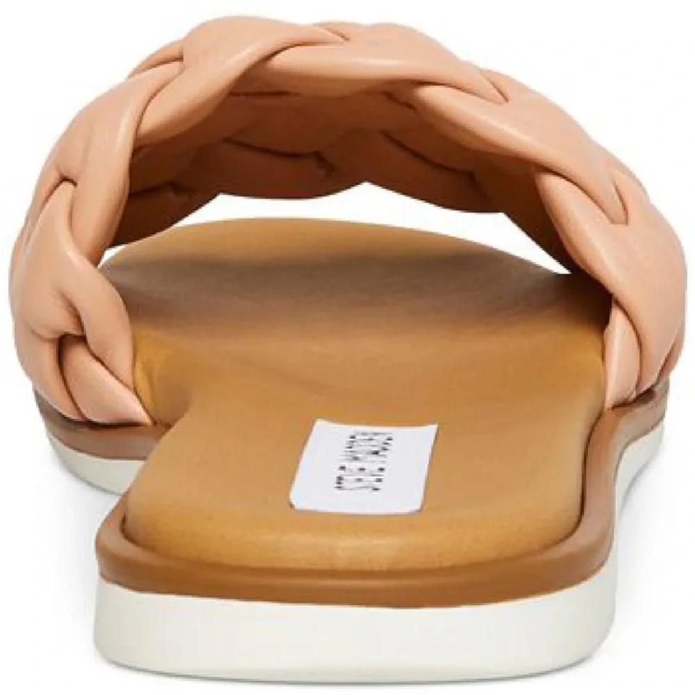 Steve Madden Womens Paislee Blush Braided Open Toe Slide Sandals Size 6 NIB - Picture 3 of 9